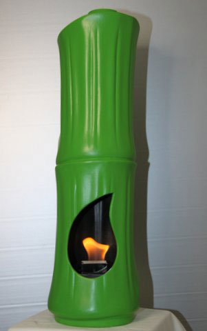 Bambù - Handcrafted and artistic bio-fireplace hand painted with non-toxic paint